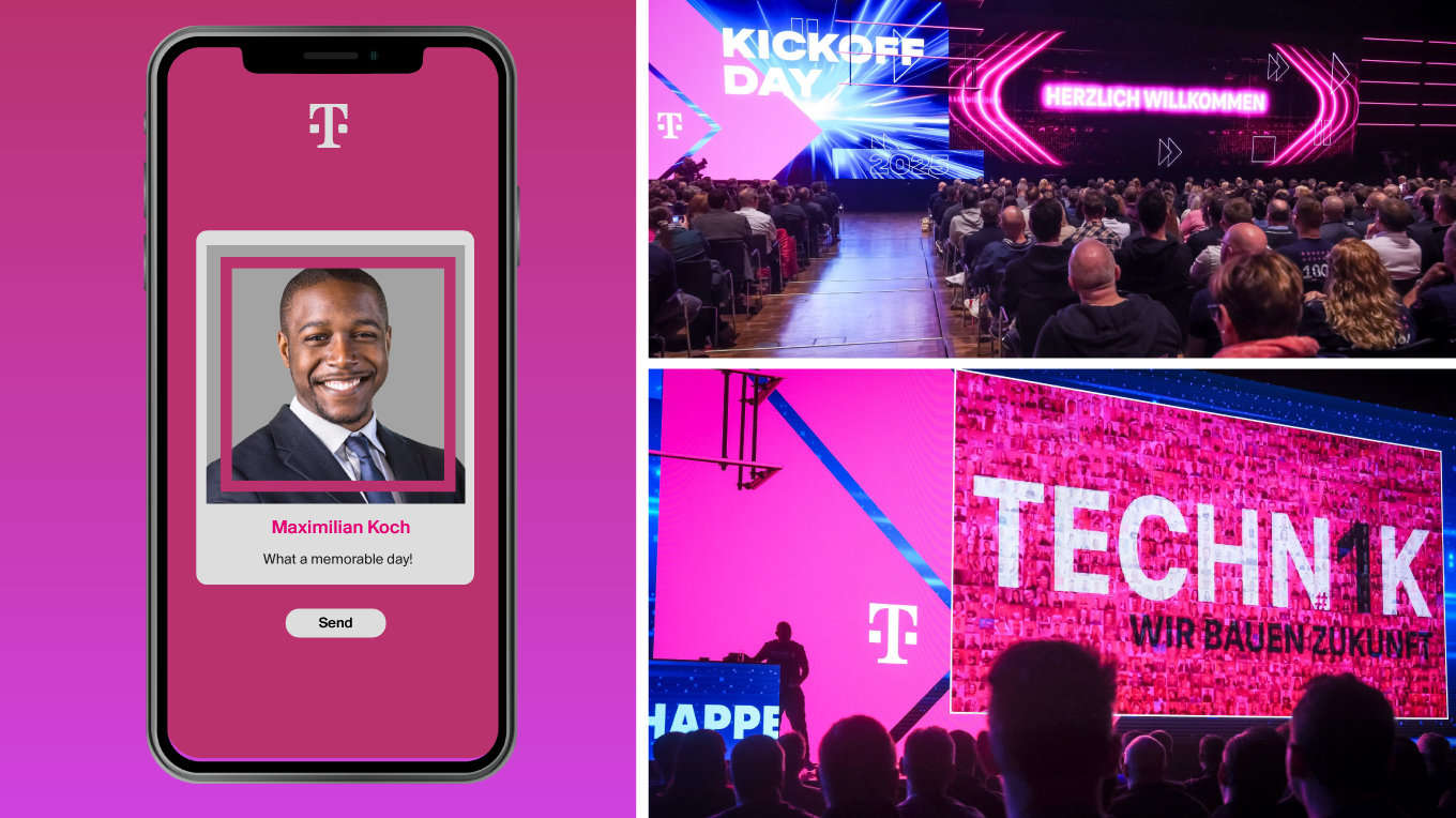 Virtual photobooth for Telekom's TD-Kickoff Days 2025 event