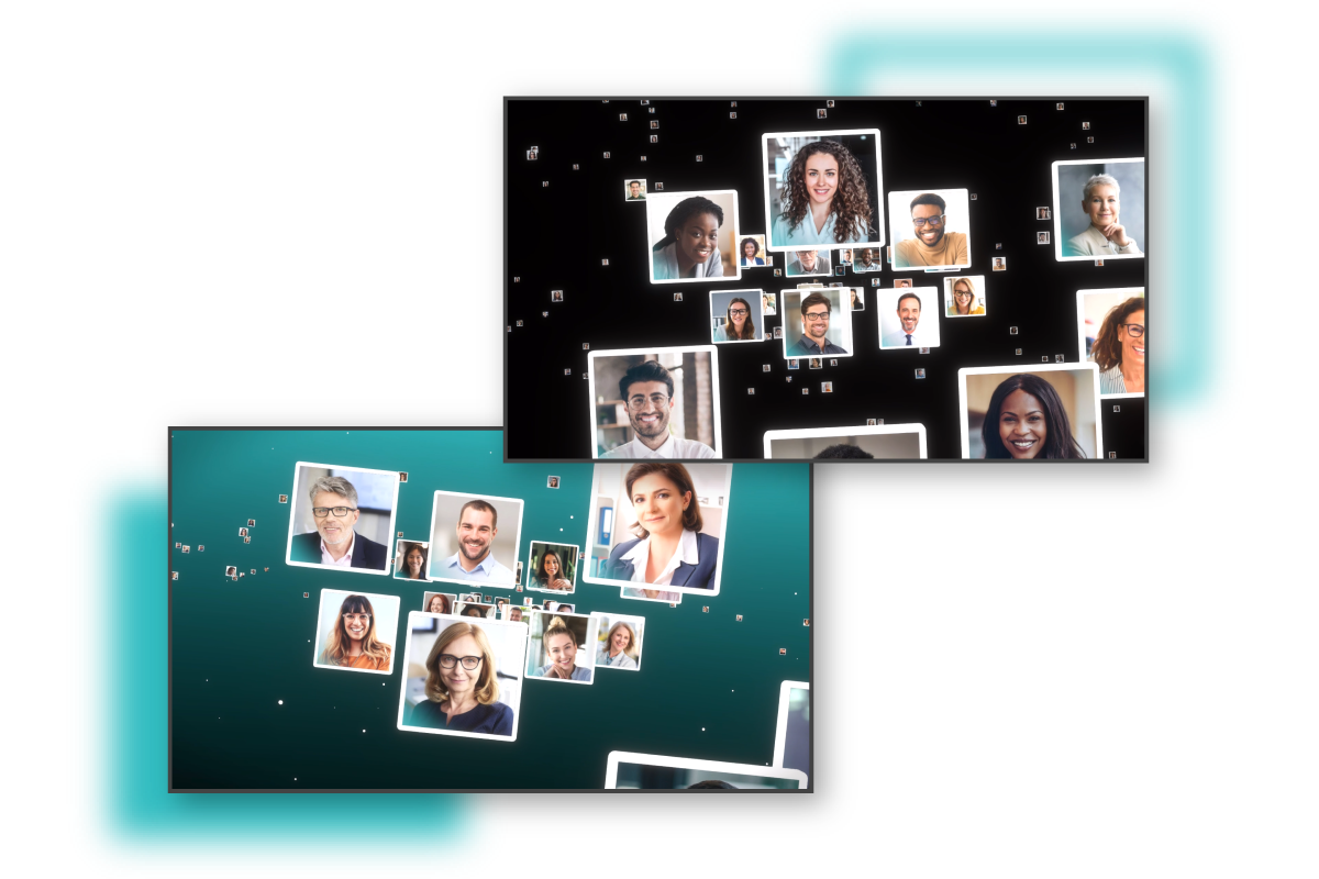Graphic customization of the live digital photo mosaic
