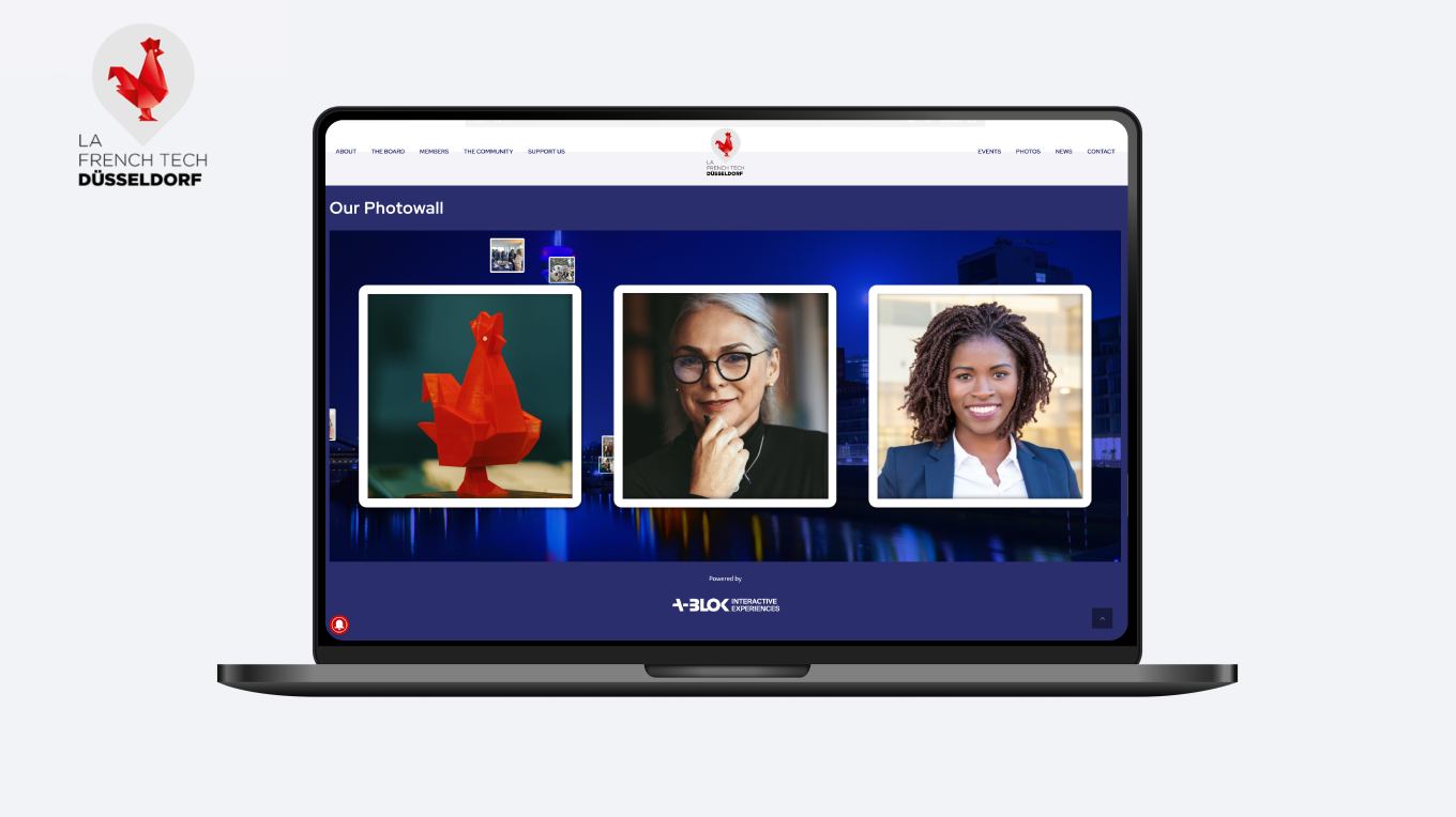 Die Online-Diashow, die in die Website von La French Tech Düsseldorf integriert ist.

