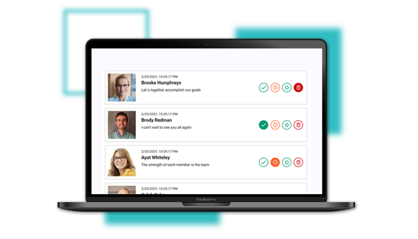 Real-time moderation of the Online Slideshow
