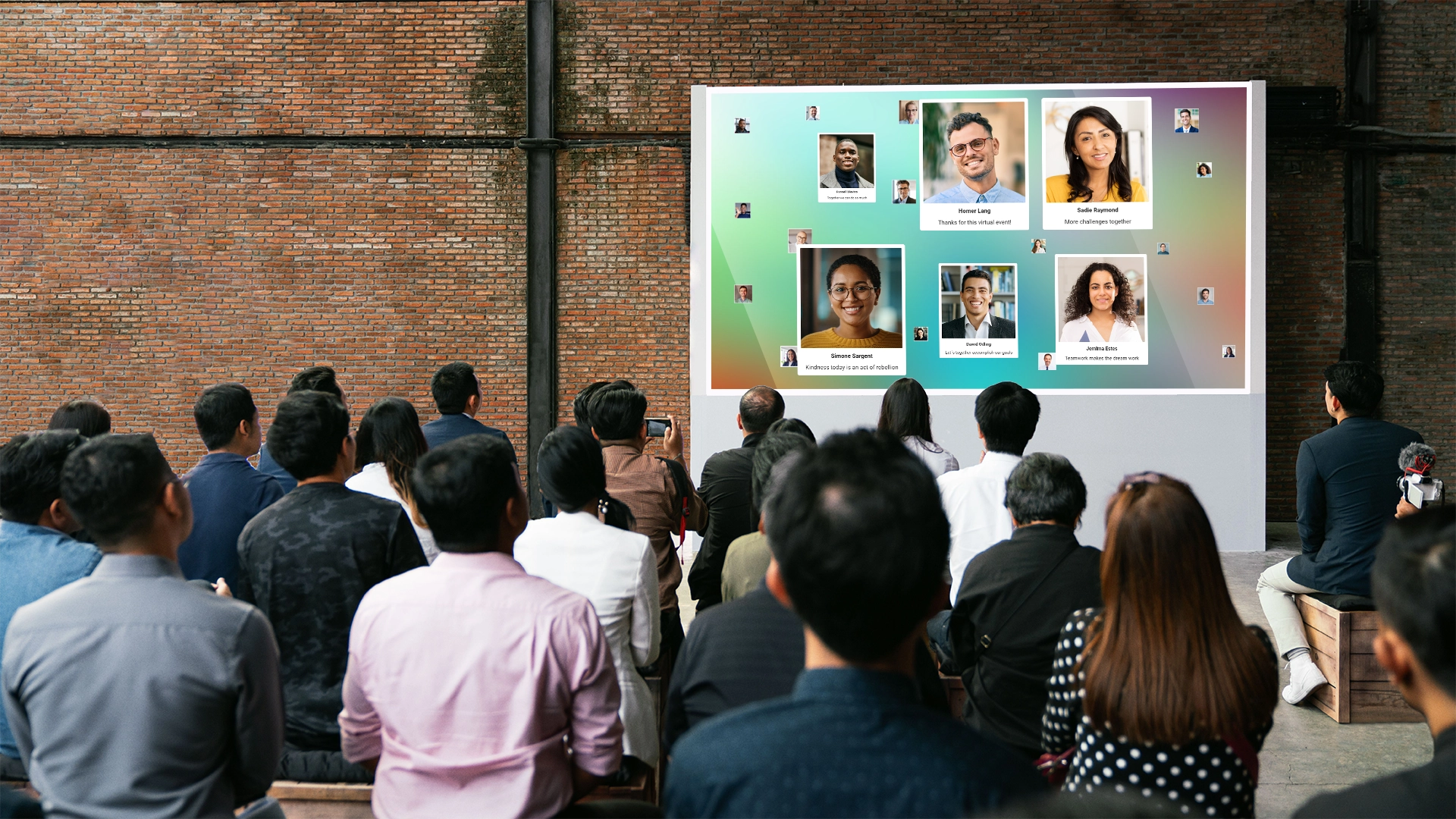 Photo activation with online slideshow during a meeting