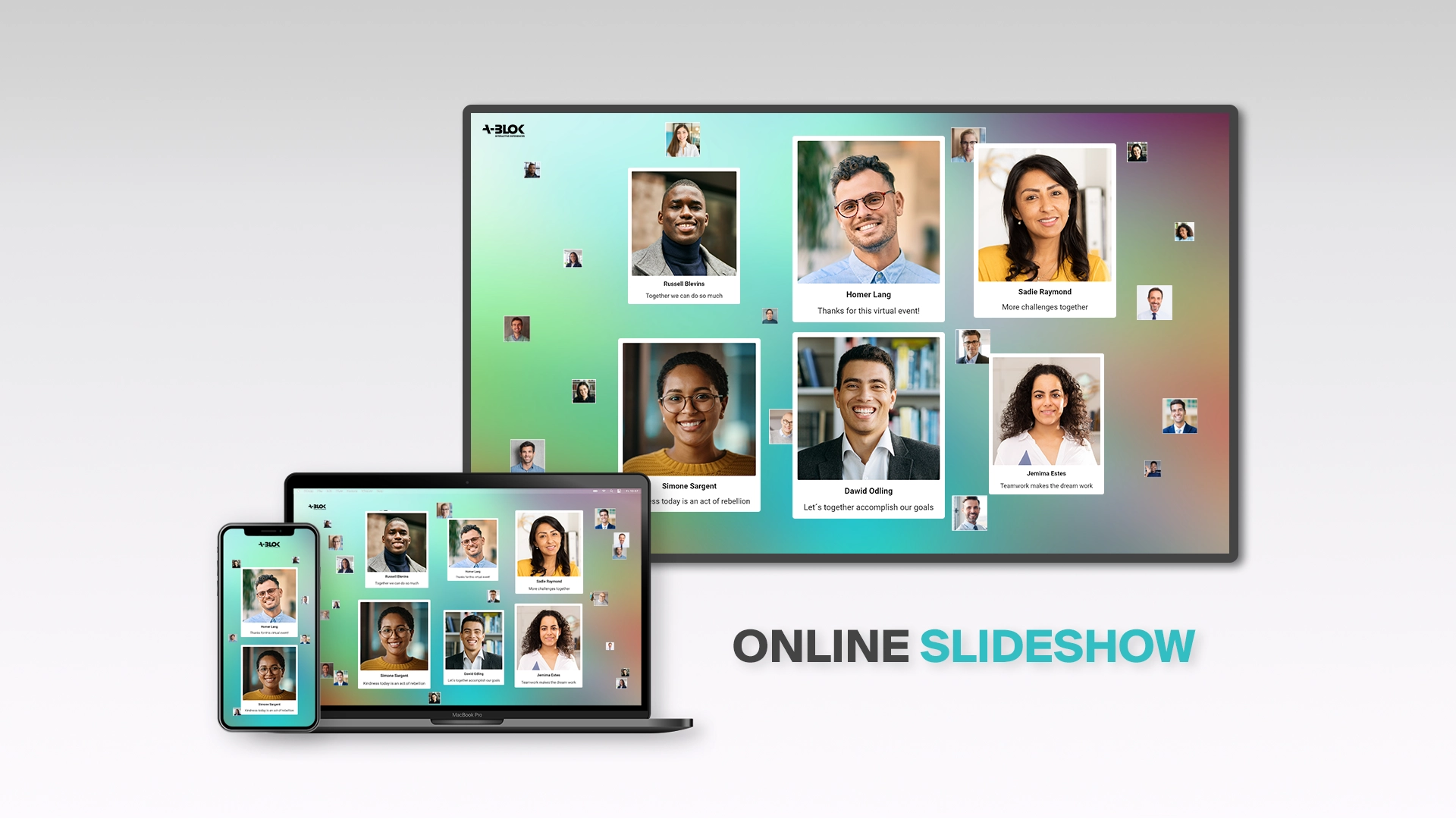 The online slideshow is a responsive application