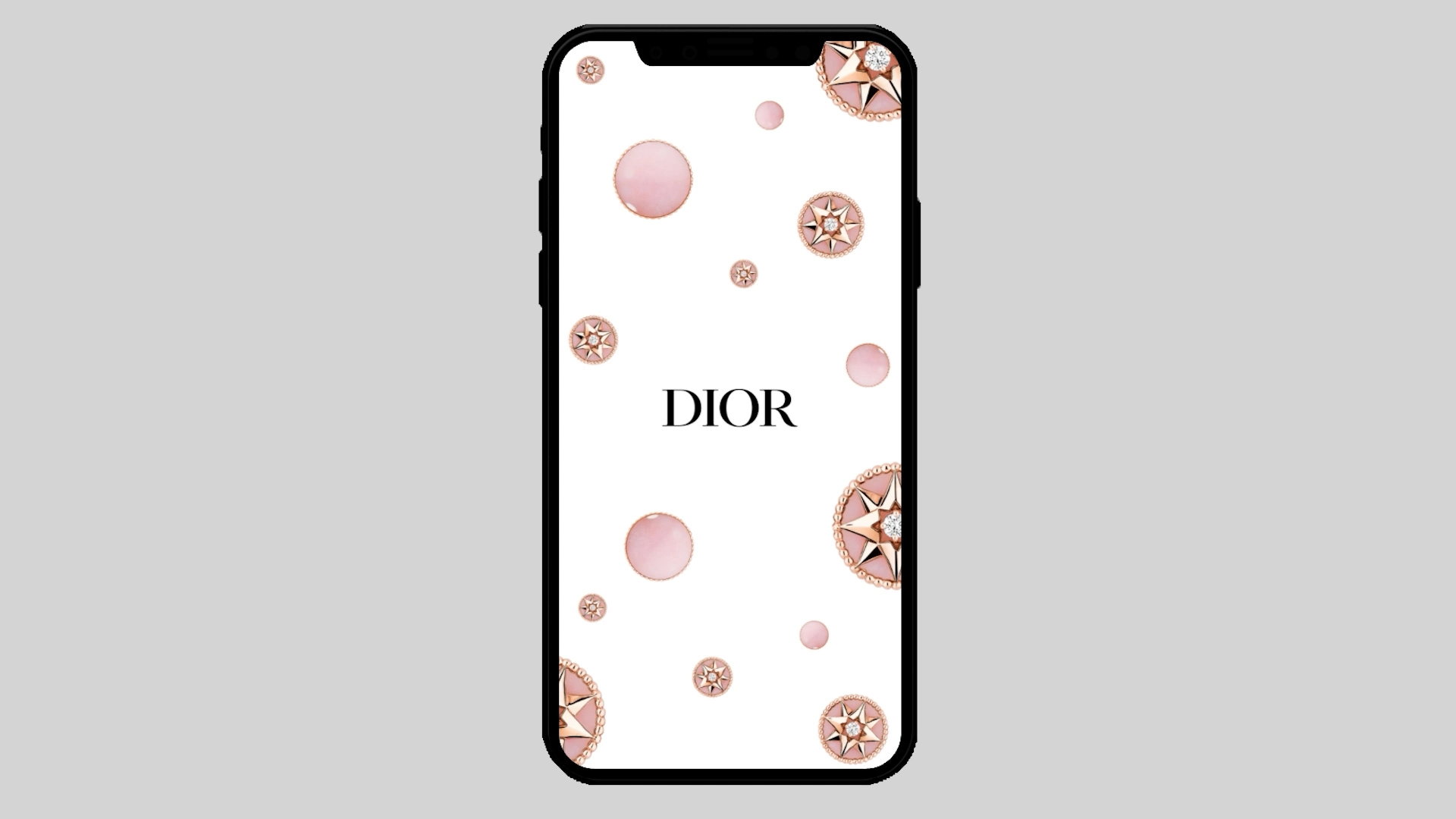 Personalisiertes Hintergrundbild, das von Dior-Kunden während des digitalen Erlebnisses heruntergeladen werden kann.