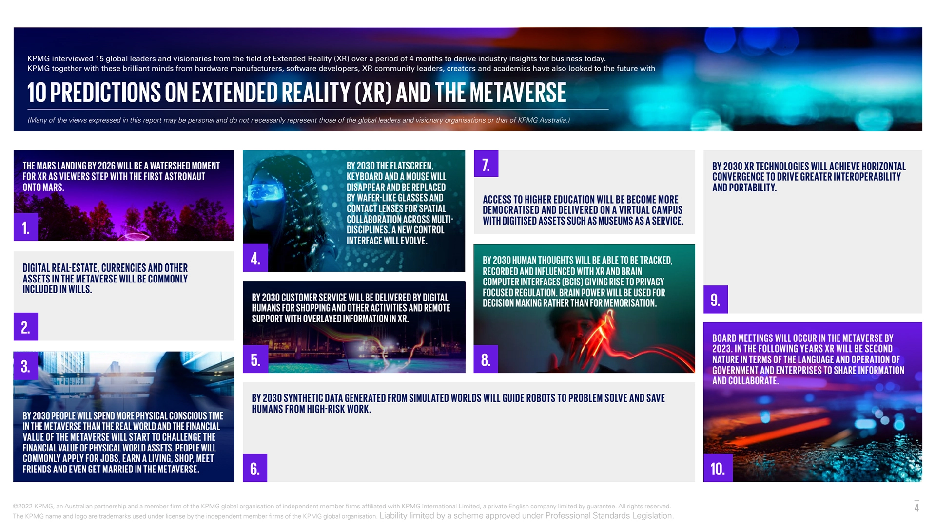 Livre blanc KPMG The future of metaverse and Extended reality - 10 prédictions