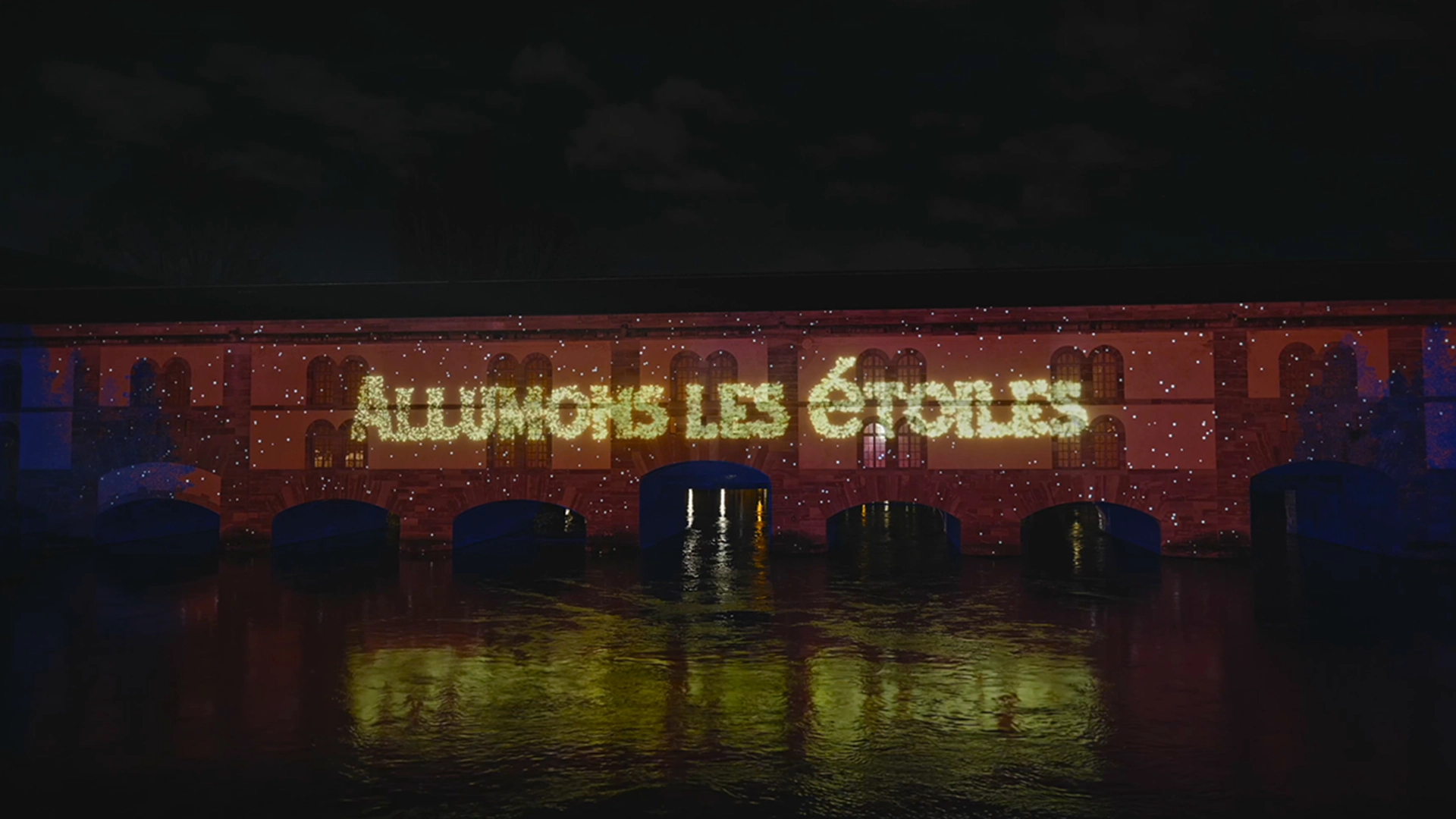 Creating collective greetings on the Vauban dam to celebrate Christmas