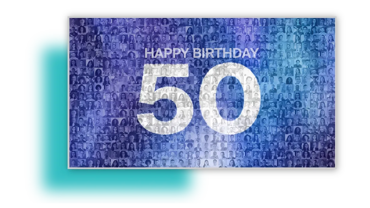 Photo Mosaic: An interactive digital experience for your company anniversary