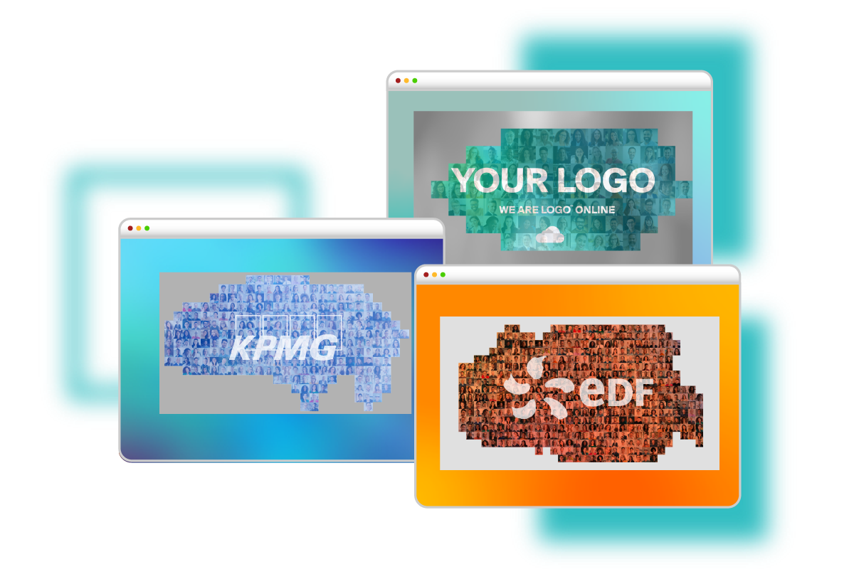 Graphic customization of the online photo mosaic