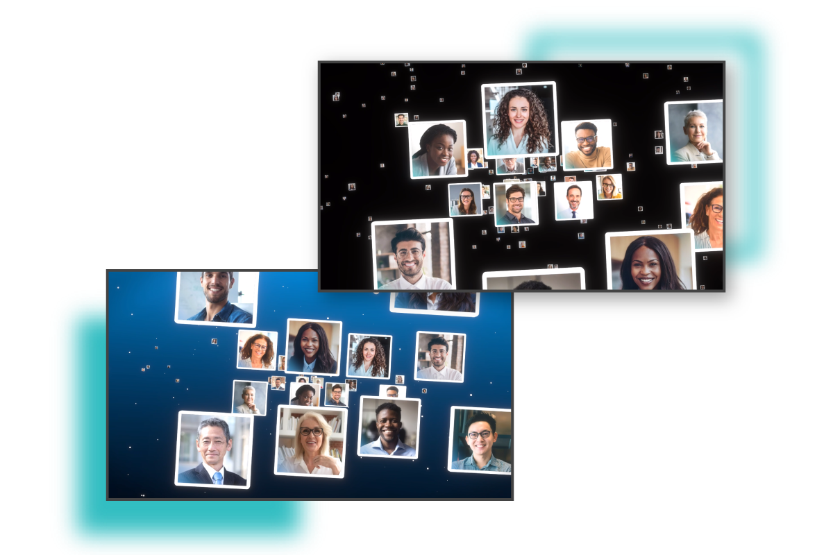 Graphic customization of the photo mosaic animation